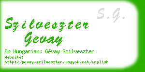 szilveszter gevay business card